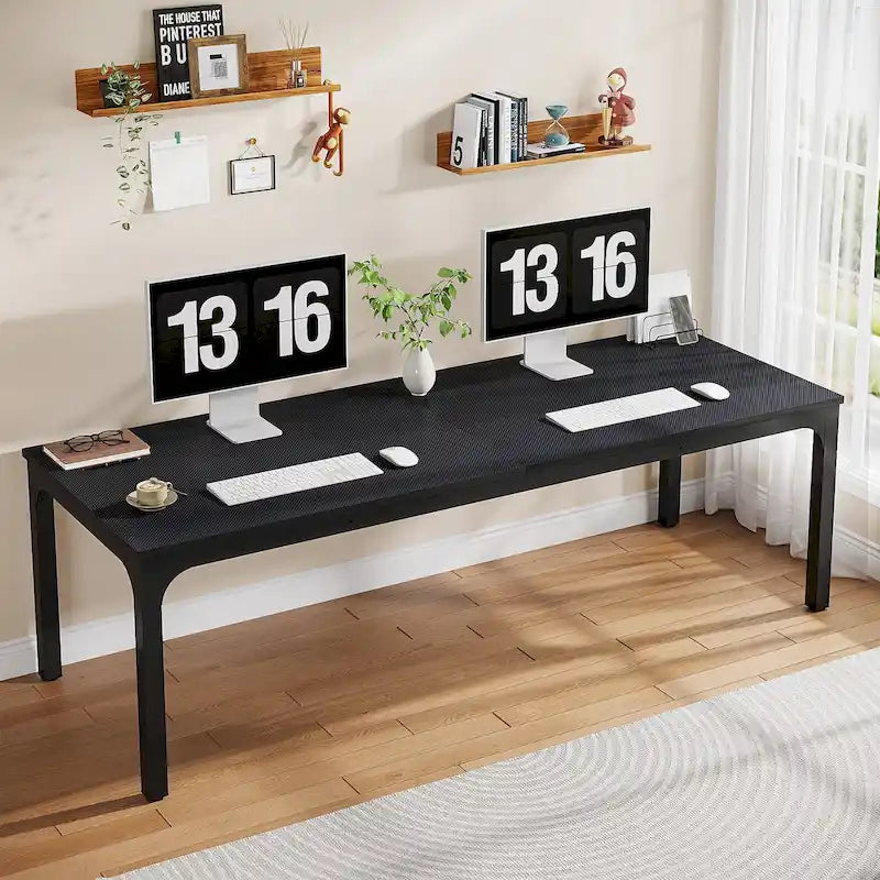 78.8 Extra Long 2 Person Computer Desk with Metal Legs for Home Office Bedroom