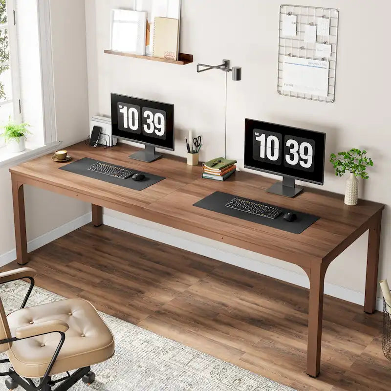 78.8 Extra Long 2 Person Computer Desk with Metal Legs for Home Office Bedroom