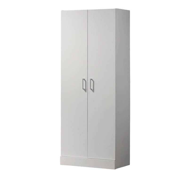 Alara White 60 Height Simplistic Modern Double Door Storage Cabinet