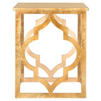 Trellis Silver Leaf End Table. - 19 W x 19 D x 23 H - 19Wx19Dx23H