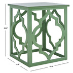 Trellis Silver Leaf End Table. - 19 W x 19 D x 23 H - 19Wx19Dx23H