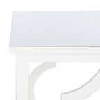 Trellis Silver Leaf End Table. - 19 W x 19 D x 23 H - 19Wx19Dx23H