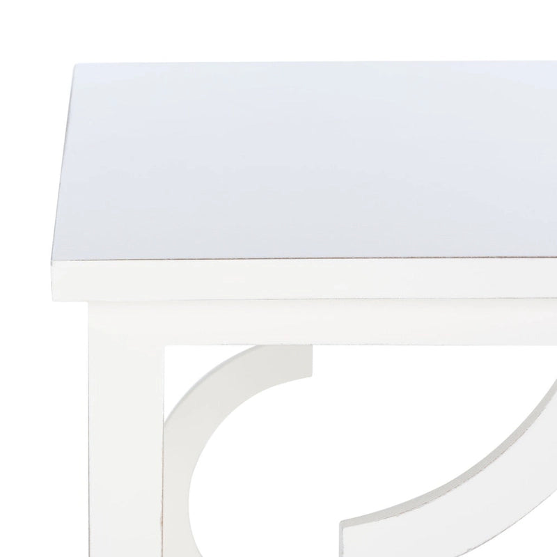 Trellis Silver Leaf End Table. - 19 W x 19 D x 23 H - 19Wx19Dx23H