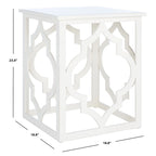 Trellis Silver Leaf End Table. - 19 W x 19 D x 23 H - 19Wx19Dx23H