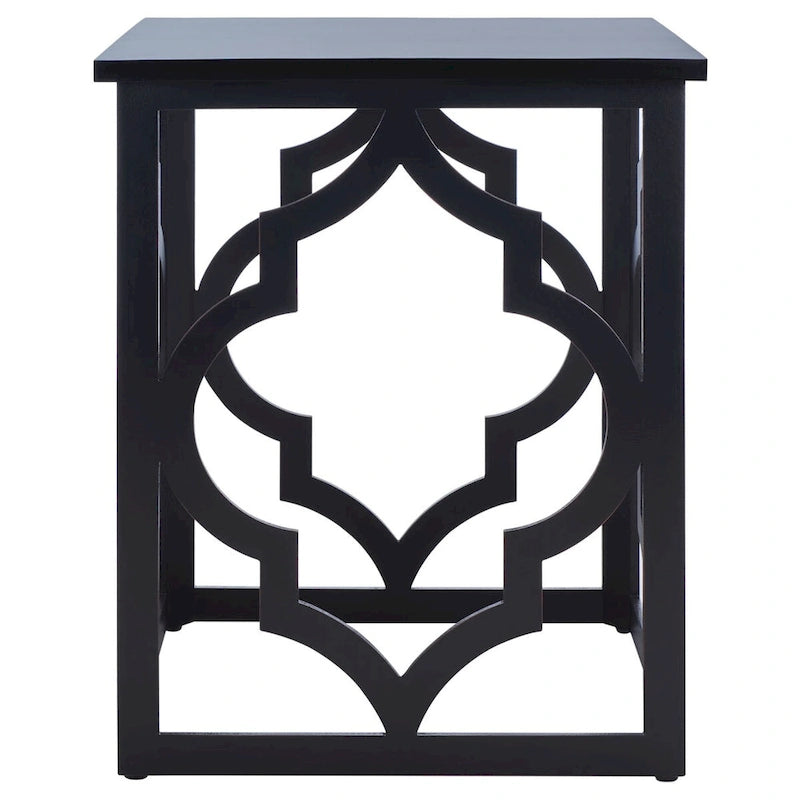 Trellis Silver Leaf End Table. - 19 W x 19 D x 23 H - 19Wx19Dx23H