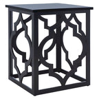 Trellis Silver Leaf End Table. - 19 W x 19 D x 23 H - 19Wx19Dx23H