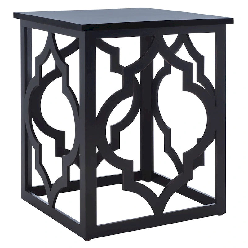 Trellis Silver Leaf End Table. - 19 W x 19 D x 23 H - 19Wx19Dx23H