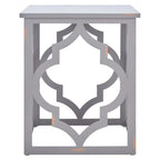 Trellis Silver Leaf End Table. - 19 W x 19 D x 23 H - 19Wx19Dx23H