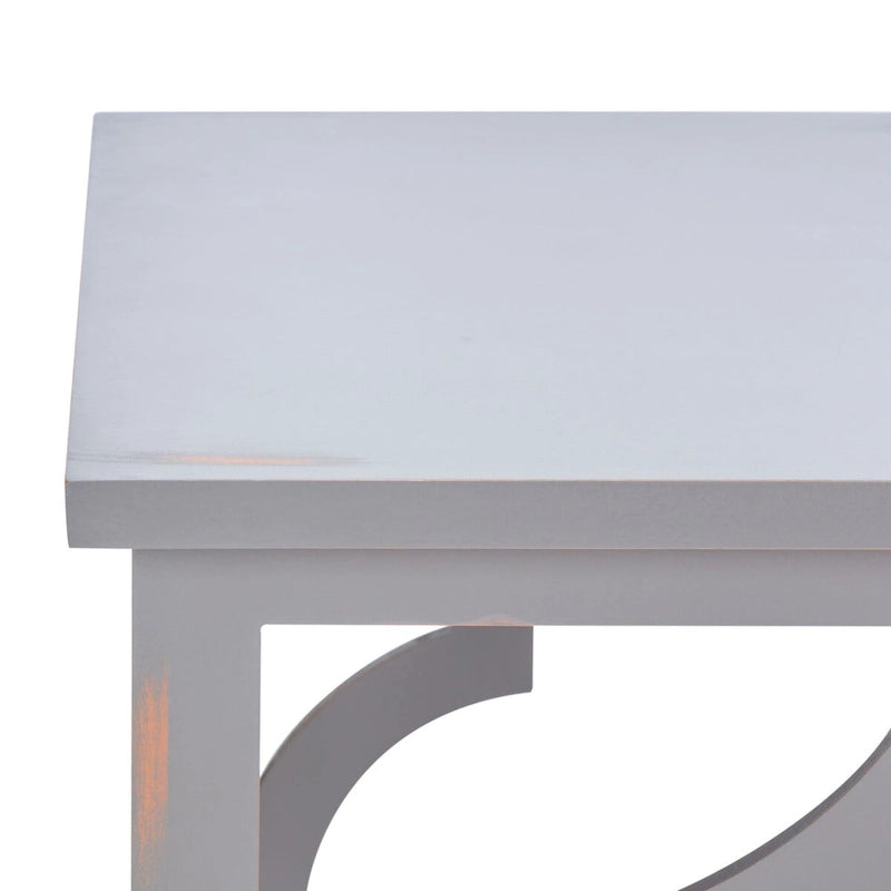 Trellis Silver Leaf End Table. - 19 W x 19 D x 23 H - 19Wx19Dx23H