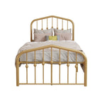 Platform Metal Bed Frame with Headboard, Iron Slat Support