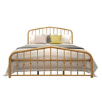 Platform Metal Bed Frame with Headboard, Iron Slat Support