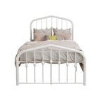 Platform Metal Bed Frame with Headboard, Iron Slat Support