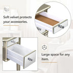 Makeup Vanity Table, 5 Drawers, Foldable Mirror, Stool Included