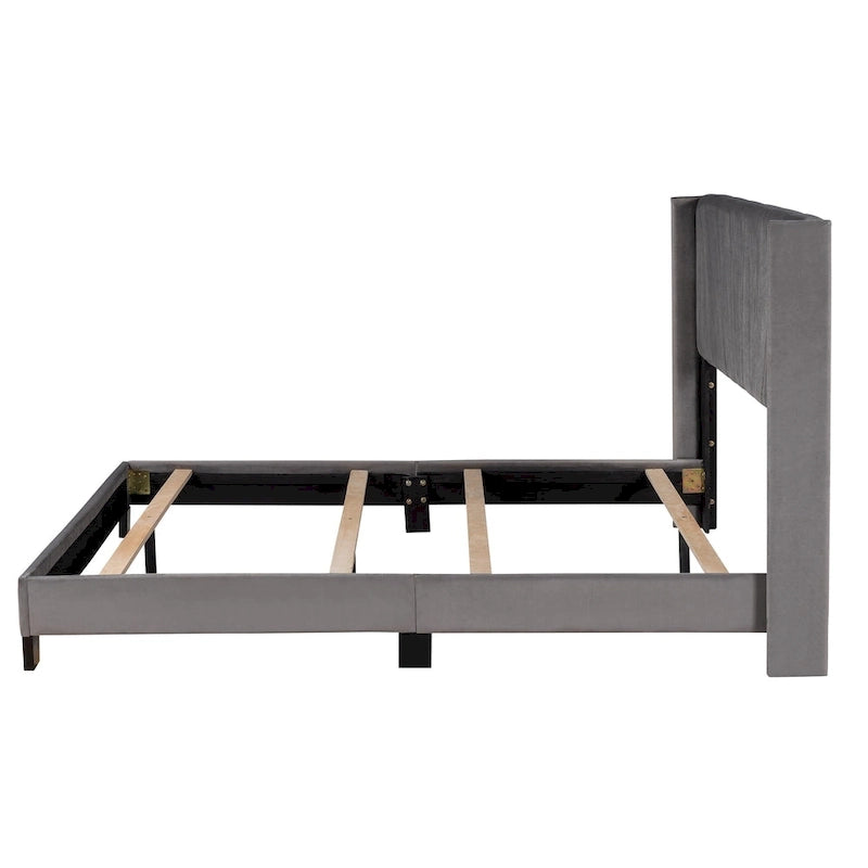 Velvet Upholstered Platform Bed
