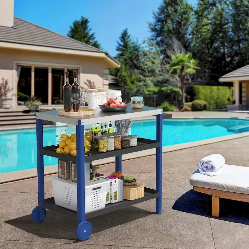 Patio Grill carts Moveable kitchen island