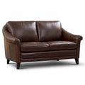 100% Genuine Leather Midcentury Modern Loveseat