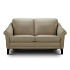 100% Genuine Leather Midcentury Modern Loveseat