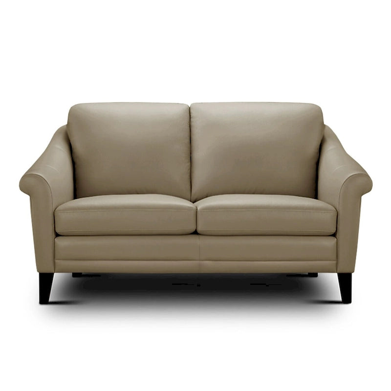 100% Genuine Leather Midcentury Modern Loveseat
