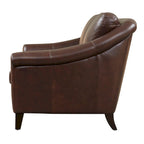 100% Genuine Leather Midcentury Modern Loveseat