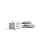 White Italian Leather Reclining L Shaped Corner Sectional