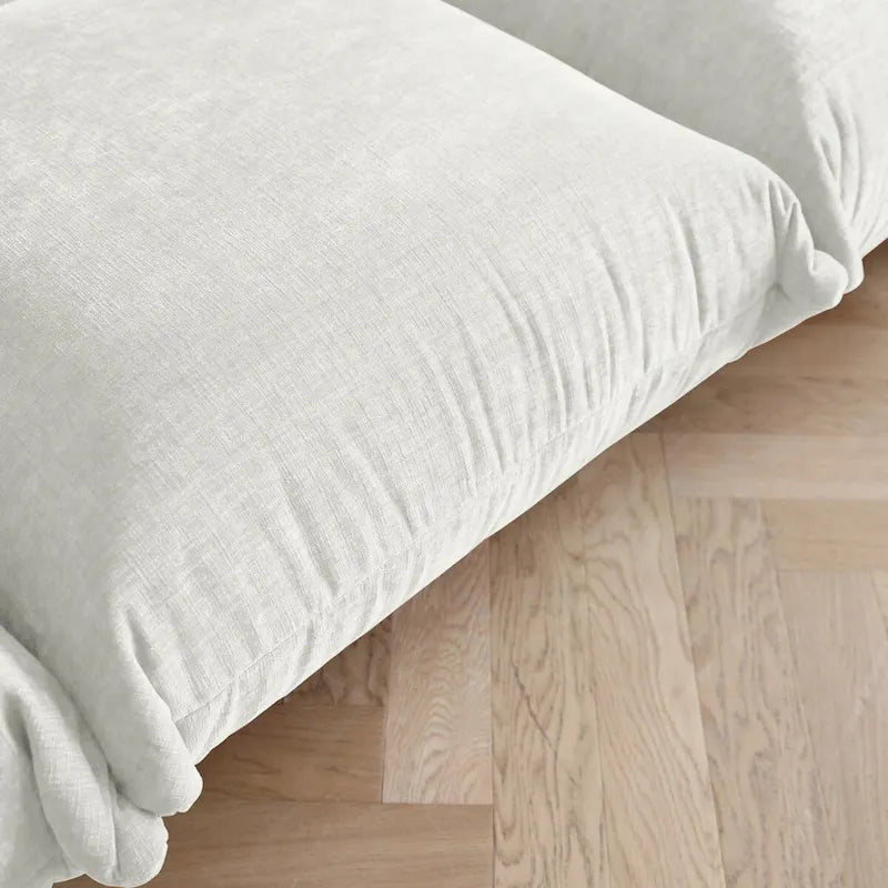 103 L-Shaped Sectional Sofa, Minimalist Chenille Modular 4-Seat Couch Sectionals with Reversible Chaise Ottoman