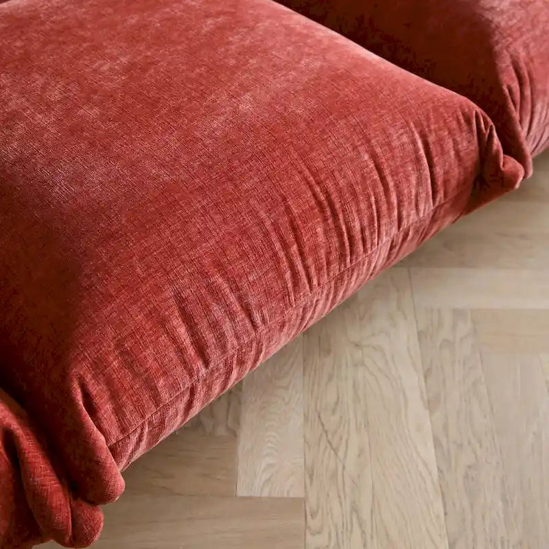 103 L-Shaped Sectional Sofa, Minimalist Chenille Modular 4-Seat Couch Sectionals with Reversible Chaise Ottoman