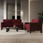 Corduroy Mid-Century Modern Velvet Upholstered Living Room Sofa