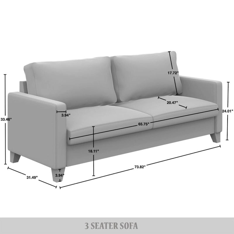 Corduroy Mid-Century Modern Velvet Upholstered Living Room Sofa
