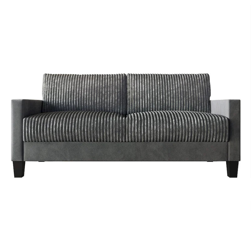 Corduroy Mid-Century Modern Velvet Upholstered Living Room Sofa