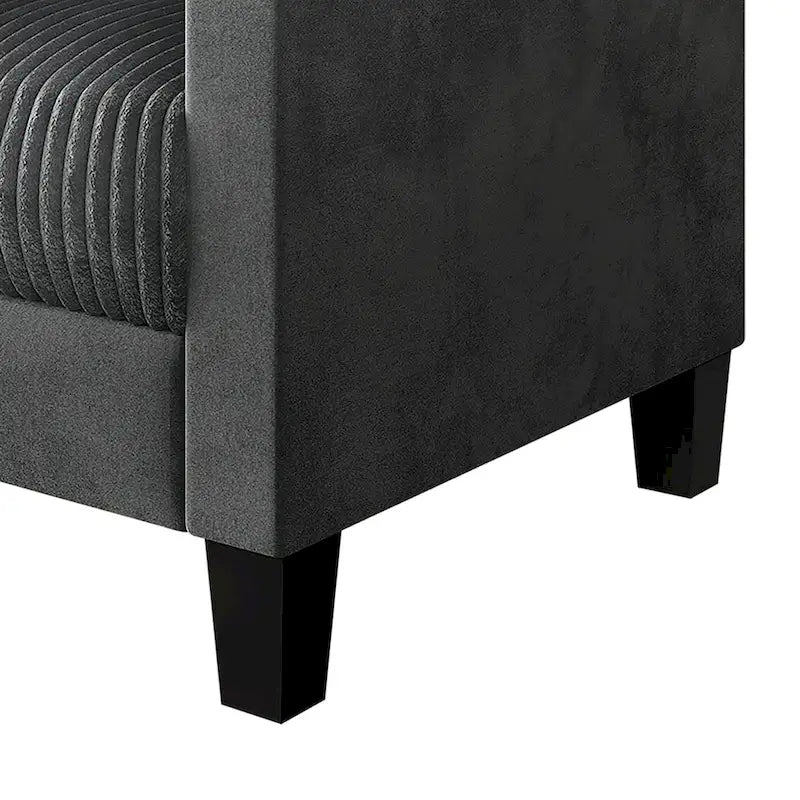 Corduroy Mid-Century Modern Velvet Upholstered Living Room Sofa