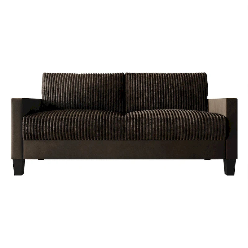 Corduroy Mid-Century Modern Velvet Upholstered Living Room Sofa