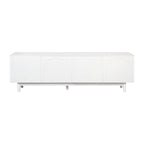 TV Stand for TVs Up to 78, Entertainment Center with Solid Wood Legs, Practical Media Console with Adjustable Shelves