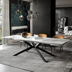 110.24 Extendable Rectangular Sintered Stone Dining Table - 78.74 to 110.24