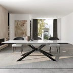 110.24 Extendable Rectangular Sintered Stone Dining Table - 78.74 to 110.24