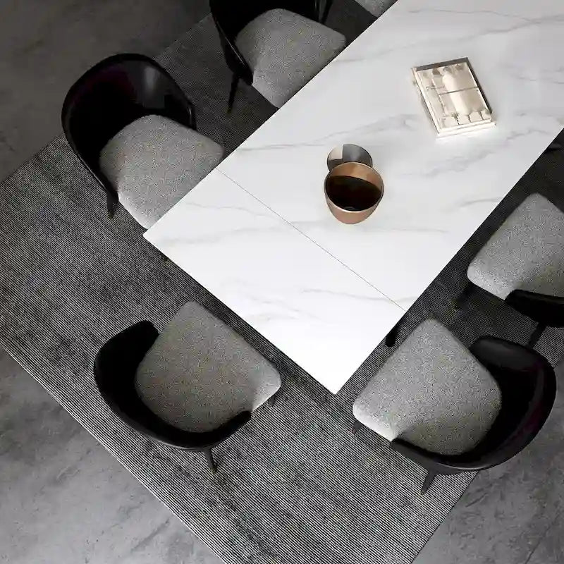 110.24 Extendable Rectangular Sintered Stone Dining Table - 78.74 to 110.24
