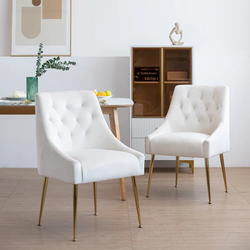 Mid-Century Modern Velvet Dining Chair, Upholstered Parsons Chair