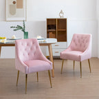 Mid-Century Modern Velvet Dining Chair, Upholstered Parsons Chair