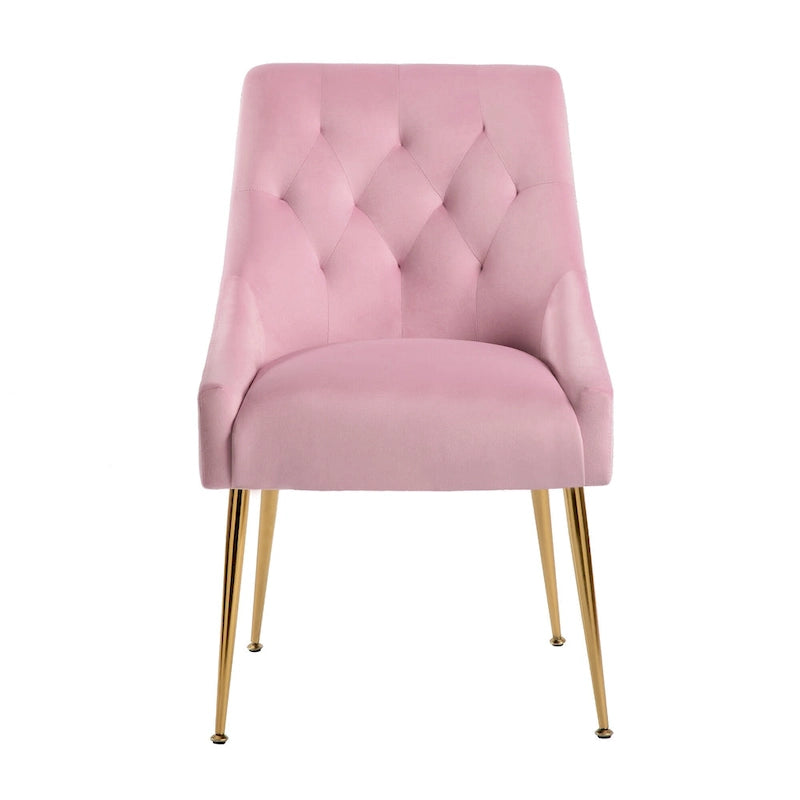 Mid-Century Modern Velvet Dining Chair, Upholstered Parsons Chair