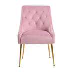 Mid-Century Modern Velvet Dining Chair, Upholstered Parsons Chair
