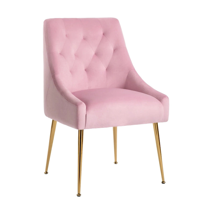 Mid-Century Modern Velvet Dining Chair, Upholstered Parsons Chair