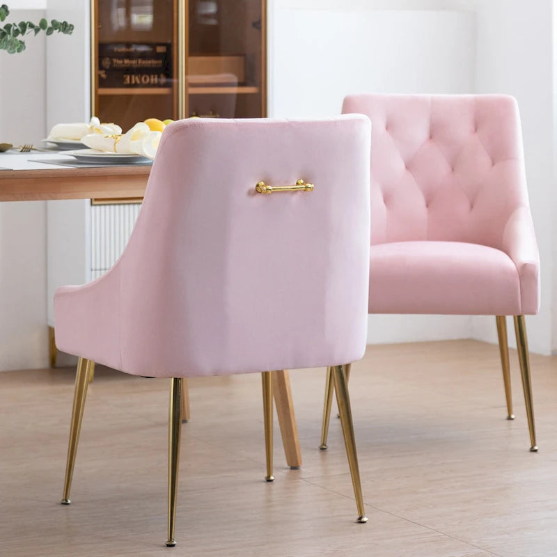 Mid-Century Modern Velvet Dining Chair, Upholstered Parsons Chair