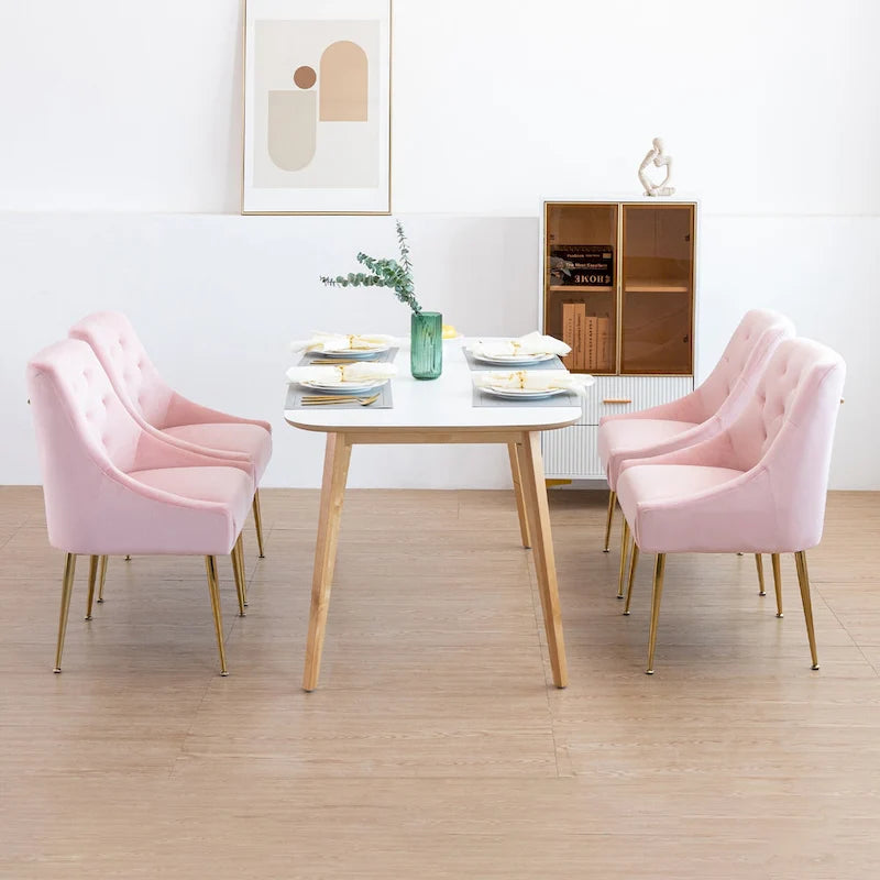 Mid-Century Modern Velvet Dining Chair, Upholstered Parsons Chair