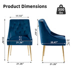 Mid-Century Modern Velvet Dining Chair, Upholstered Parsons Chair