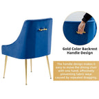 Mid-Century Modern Velvet Dining Chair, Upholstered Parsons Chair