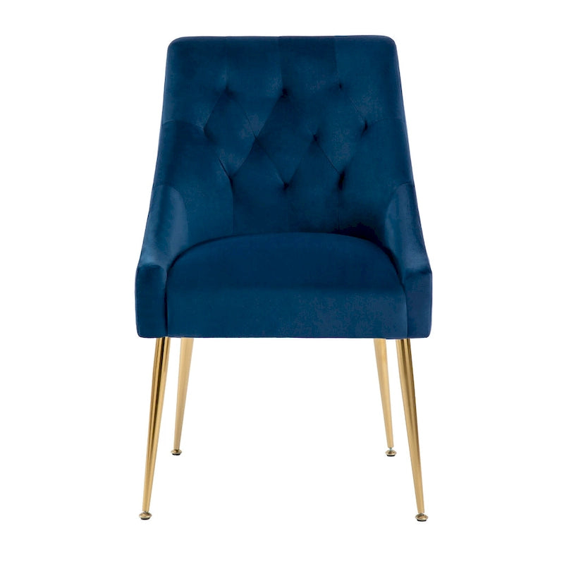 Mid-Century Modern Velvet Dining Chair, Upholstered Parsons Chair