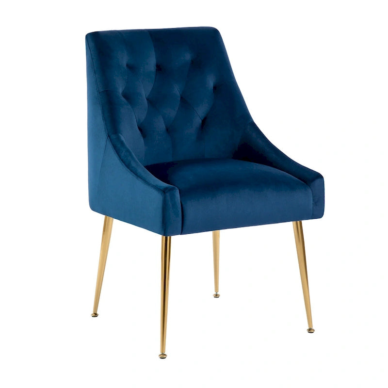 Mid-Century Modern Velvet Dining Chair, Upholstered Parsons Chair