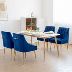 Mid-Century Modern Velvet Dining Chair, Upholstered Parsons Chair