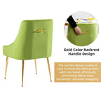 Mid-Century Modern Velvet Dining Chair, Upholstered Parsons Chair