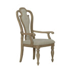 Weathered Bisque Splat Back Upholstered Arm Chair