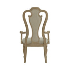 Weathered Bisque Splat Back Upholstered Arm Chair
